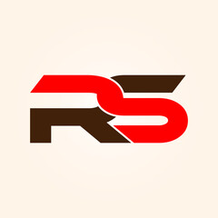 RS Letter Logo Design Icon Vector Template
