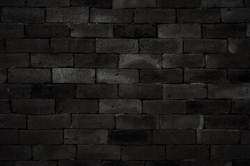 black brick wall background, dark stone texture.