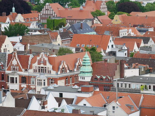 Stadthäuser, Innenstadt, Trave, Hansestadt Lübeck, Lübeck, Schleswig-Holstein.