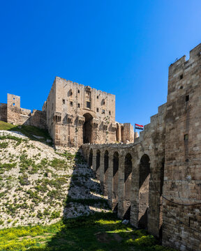 The Citadel Of Ancient City Of Aleppo, World Heritage Site In Syria