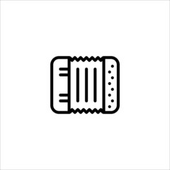 Accordion icon. Musical instrument accordion icon isolated on white background. Classical bayan, harmonic vector symbol. Vector concept illustration for design.