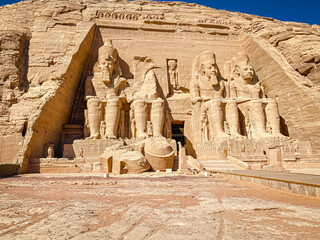 Abu Simbel, a rock in Nubia, two ancient Egyptian temples, the time of Ramses II