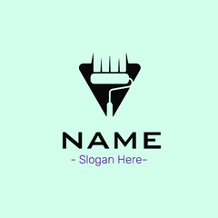 paint logo black business company