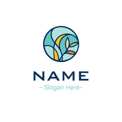 plant round circle logo flowers garden company