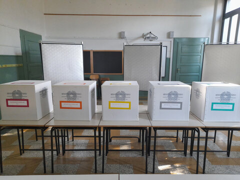Popular referendum ballot boxes in Rome