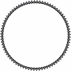 Round frame. Circle Ornamental decorative frame with leaves and floral element
