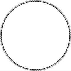 Naklejka premium Round frame. Circle Ornamental decorative frame