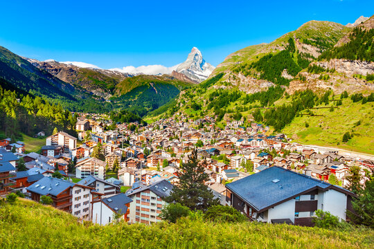 Traditional houses in Zermatt, Switzerland