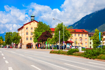 Fototapeta na wymiar Town Hall in Garmisch-partenkirchen in Germany