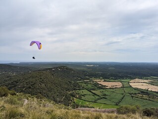 paraglider in the sky