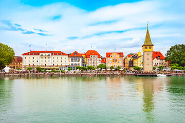 Obraz premium Lindau old town in Bavaria, Germany