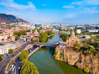 Tbilisi old town aerial panoramic view © saiko3p