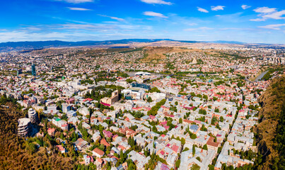 Tbilisi old town aerial panoramic view © saiko3p