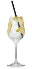glass of lemon spritz cocktail