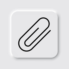 Clip simple icon vector. Flat design. Neumorphism design.ai