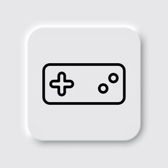 Gamepad simple icon vector. Flat design. Neumorphism design.ai