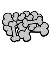 Großer Comic Knochen Haufen 