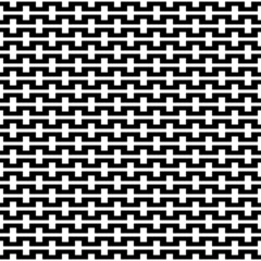 Seamless surface pattern design with ethnic embroidery ornament. Repeated black square wave lines wallpaper. Zigzag stripes. Jagged linear motif. Digital paper, page fill, web designing, textile print