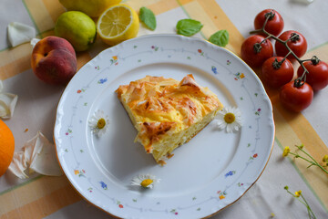 Banitsa - Traditional Bulgarian Pastry with Cheese.