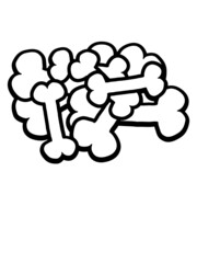 Cartoon großer Knochen Haufen 