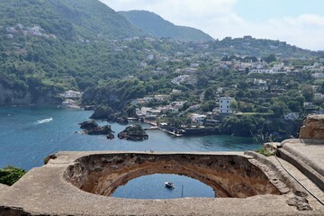 Fototapeta premium Ischia - Scorcio dalla Caffetteria del Monastero al Castello Aragonese