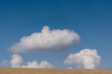 Landscape with beautiful cloudy sky