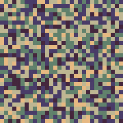Pixel background Military pattern, Camouflage seamless pattern, Vector illustration