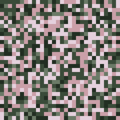 Camouflage background, Pixel seamless pattern, Vector illustration