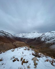 snow covered mountains