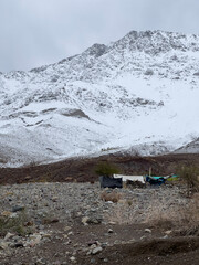 glacier in the mountains