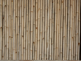 Typical for Asian countries wall made of bamboo.