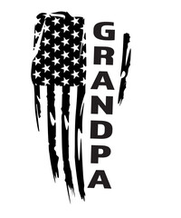 Grandpa American flag svg, Grandpa svg, grandpa USA flag svg, Grandfather SVG, Grandpa Distressed American Flag SVG