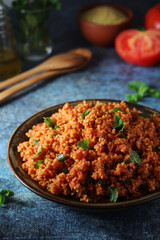 A traditional Turkish bulgur salad - Kisir