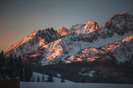 A sunrise in Stanley,Idaho