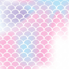 Holographic scale background with gradient mermaid.