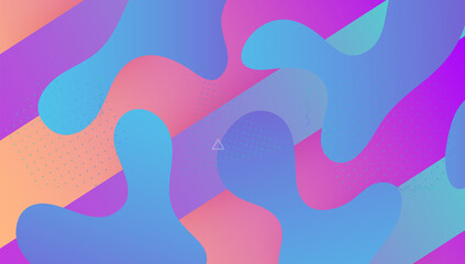 Modern Cover. Colorful Wallpaper. Purple Vibrant Design. Wave Ge