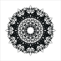 Circular pattern mandala art decoration elements