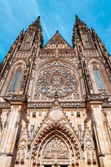 Fototapeta premium A view from the cathedral in Prague