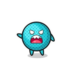 cute spiky ball cartoon in a very angry pose