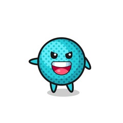 spiky ball cartoon with very excited pose