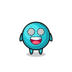 Obraz premium cute spiky ball character with hypnotized eyes
