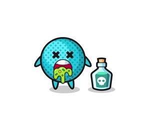 illustration of an spiky ball character vomiting due to poisoning