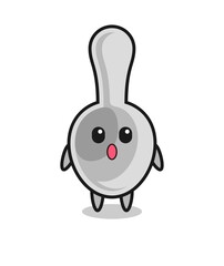 the amazed expression of the spoon cartoon