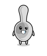 cute spoon mascot with an optimistic face