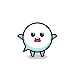speech bubble mascot character saying I do not know