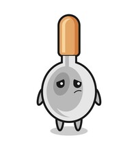 the lazy gesture of cooking spoon cartoon character