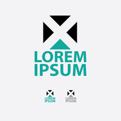 Letter X logo design vector.