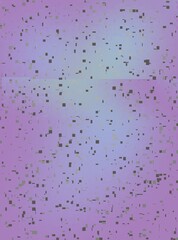 Fun whimsical abstract background texture purple colors with computer glitches speckled on