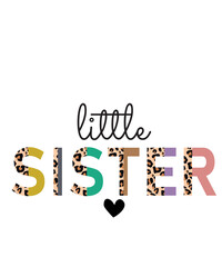 little sister svg png, sister svg png, half leopard cheetah print little sister svg png, sisters svg, sister leopard png, little girl svg
