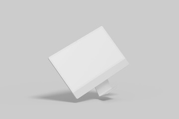 Realistic blank desktop illustration for mockup. 3D Render.